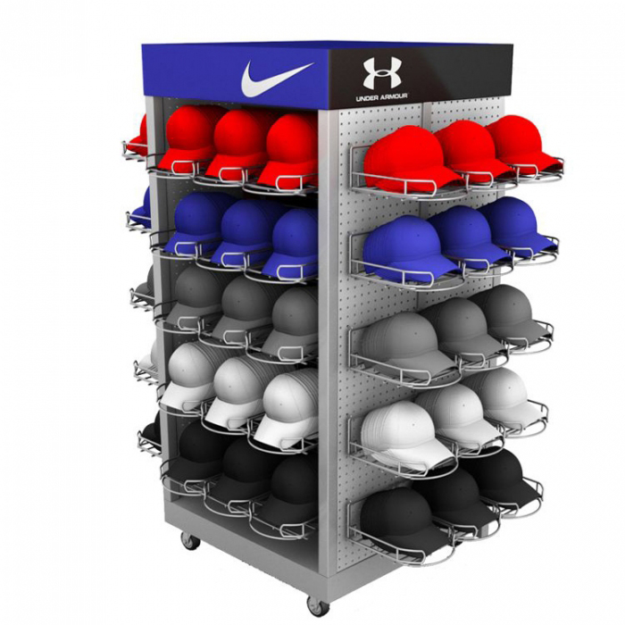 Perakende Mağaza için Atletik Metal Çoklu Şapka Vitrin Toptan Satış (2)