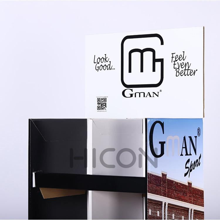 Cardboard Garment Display Idea Retail Garment T-Shirt Display Rack (6)