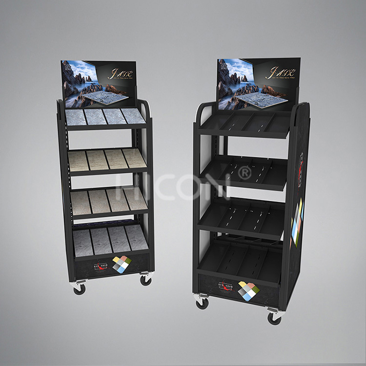 Kev cai Movable 4-Tier Pobzeb Stand Zaub Hlau Zaub Sawv Cev Rau Vuas (4)