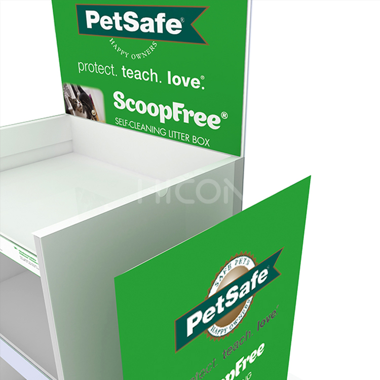 Samostojeći 4-slojni zeleni metalni prilagođeni izložbeni stalak za Pet Shop (7)