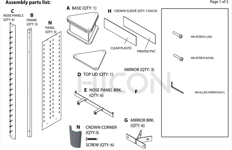 Cách lắp ráp kệ trưng bày kính râm