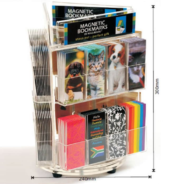 Literature Retail Store Countertop Kids Book Card Pontšo ea Acrylic Stand (2)