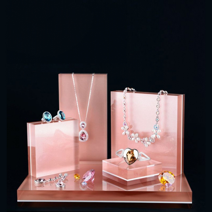 Fremstil akryl smykker display, counter smykker display med høj kvalitet, elegant stil (4)