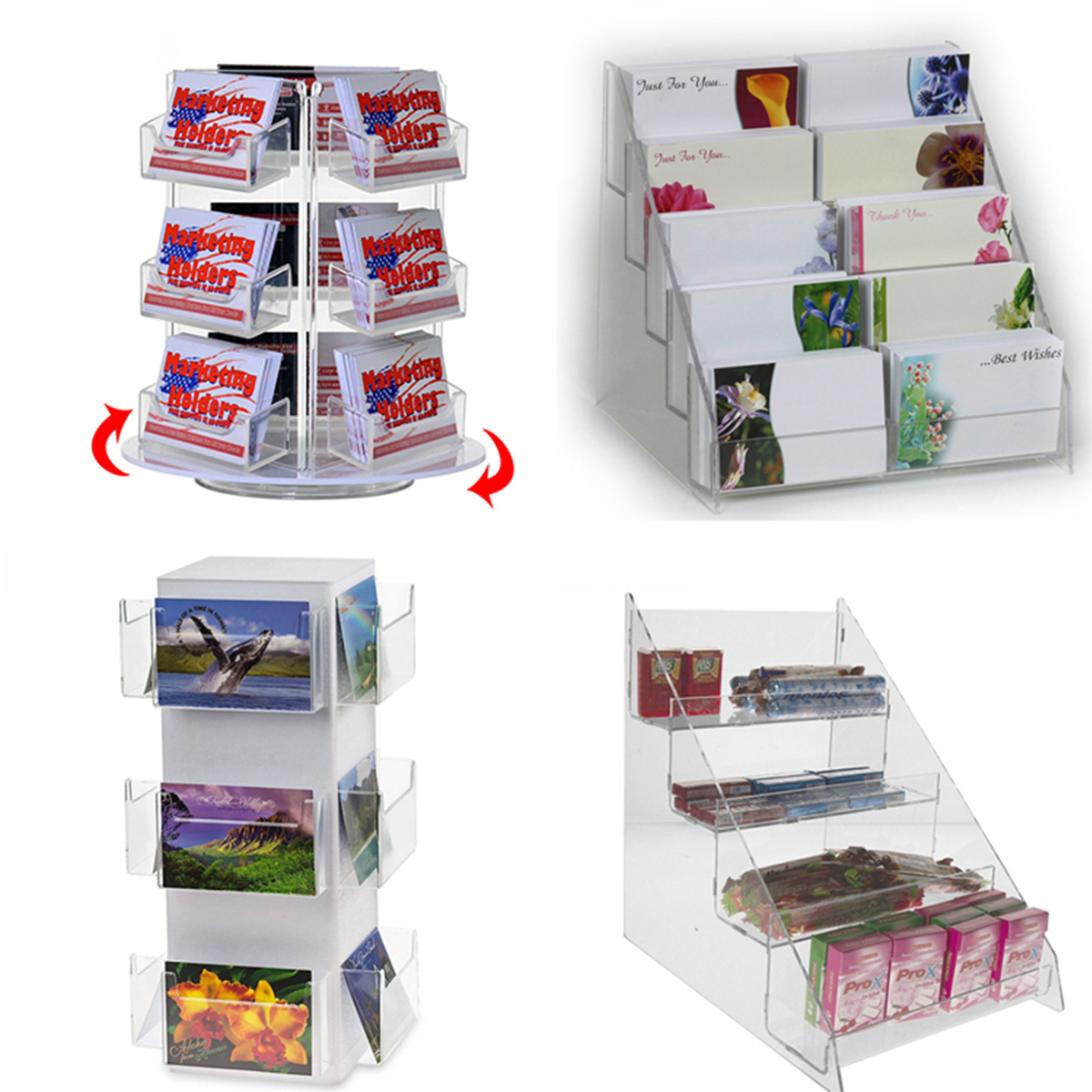 Hlau Comic Phau Ntawv Greeting Card Zaub Racks Lag luam wholesale Fixture (4)