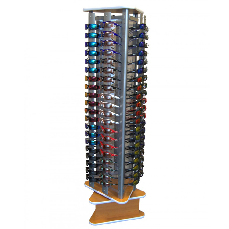 Optical Shop Furniture သတ္တုဘောင်မျက်မှန်မျက်မှန် Display Stand (၂)ခု၊