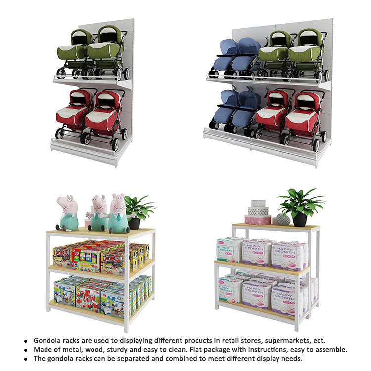 Lijepe smeđe drvene police za dječje trgovine prehrambenim proizvodima na prodaju (5)