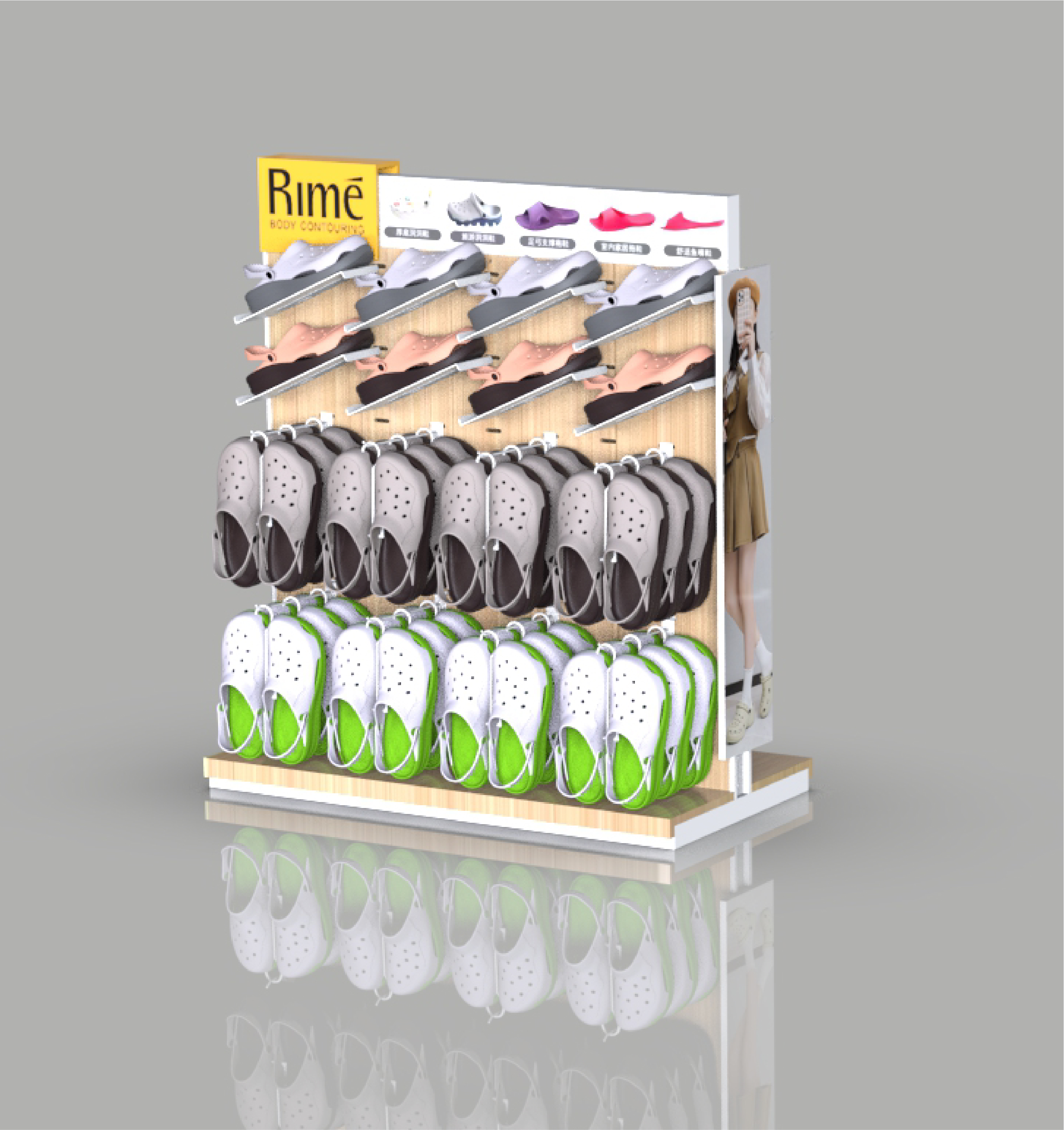 Pantofole Display Rack