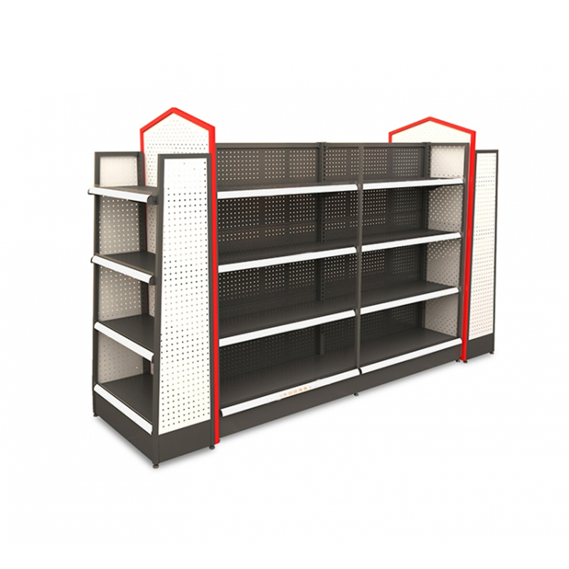 black Metal Display Shelving for Retail Stores (2)