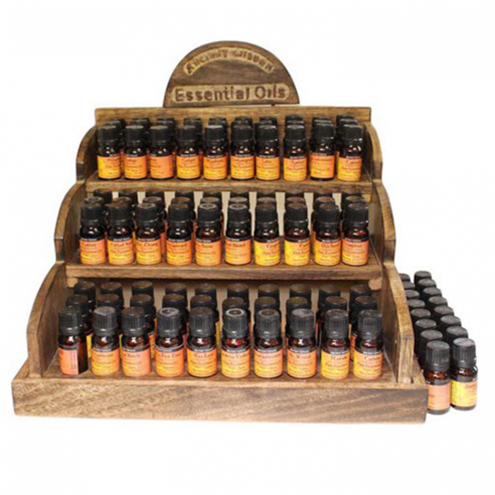 3-Layer Fragrance Essential Oil Counter Top Wooden Display Rack (2)