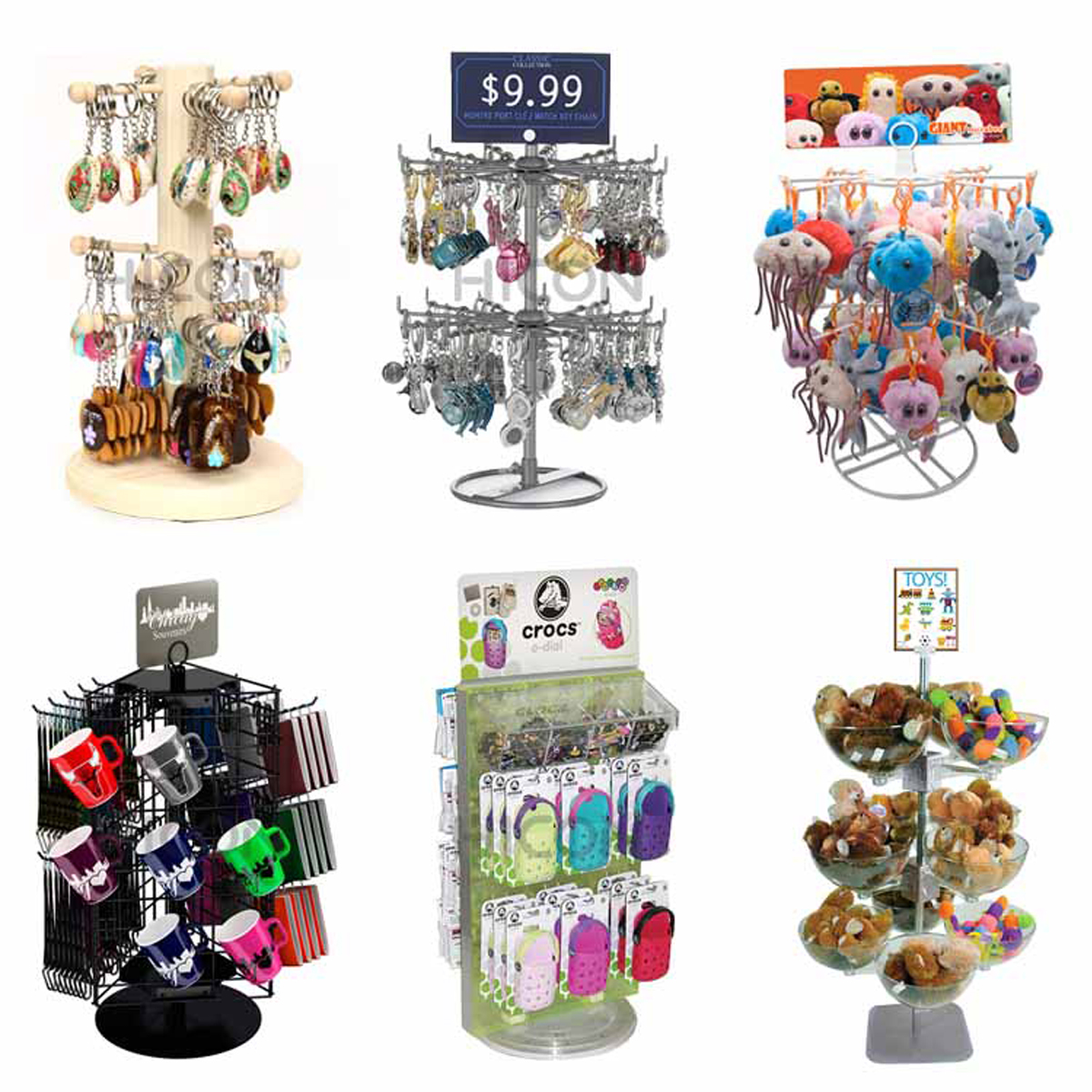 4-Layer Keychain Collection Display Ideas Metal Keychain Rack (4)