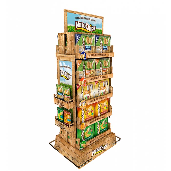 5-Tiered Pets Store Flooring Wooden Retail Commercial Food Display (2)