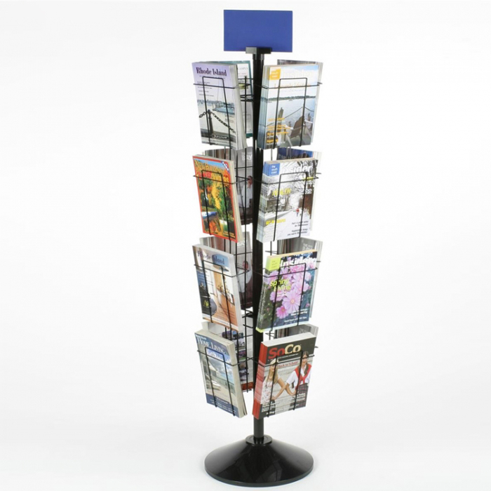 A4 Portable Magazine Brochure Holder Floor Stand Magazine Brochure Display (1)