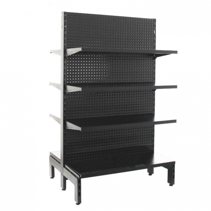 Attractive-Blue-Metal-Floor-Pegboard-Panels-Exhibit-Display-Racks-1