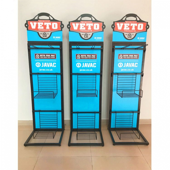 Attractive Floor Blue Metal Tool Bag Shop Display Rack Ideas (2)