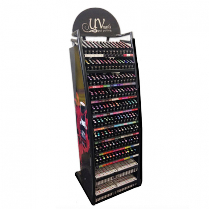 Beauty Salon Care Product Retail Shop Rack Floor Nail Polish Display Shelves (1)