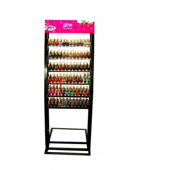 Beauty Salon Care Product Retail Shop Rack Floor Nail Polish Display Shelves (2)