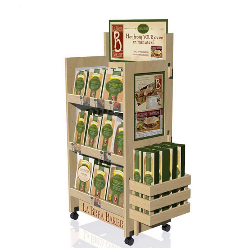 Catch Glance Freestanding Double Sided 5-Tiered Wooden Food Display Stand (3)