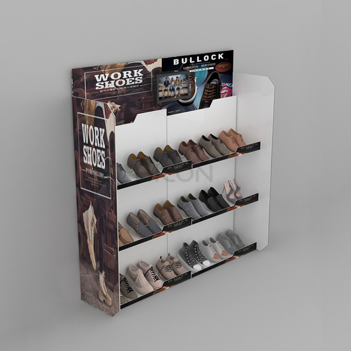 Combined Floor 3-Tiers Acrylic DIY Shoe Display Stand For Sale (1)