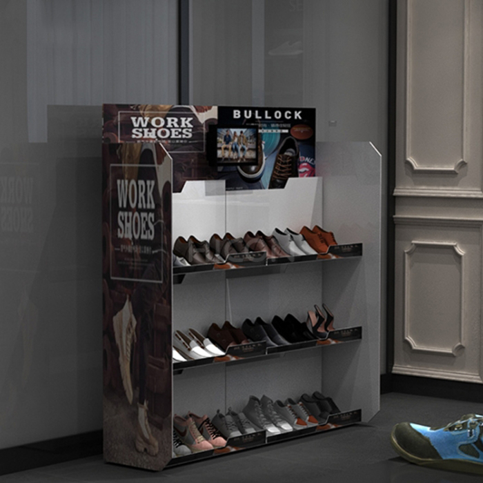Combined Floor 3-Tiers Acrylic DIY Shoe Display Stand For Sale (6)