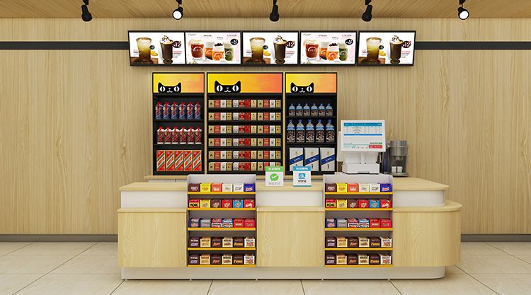 Combined White Metal Store Checkout Counter For Shopping (2)