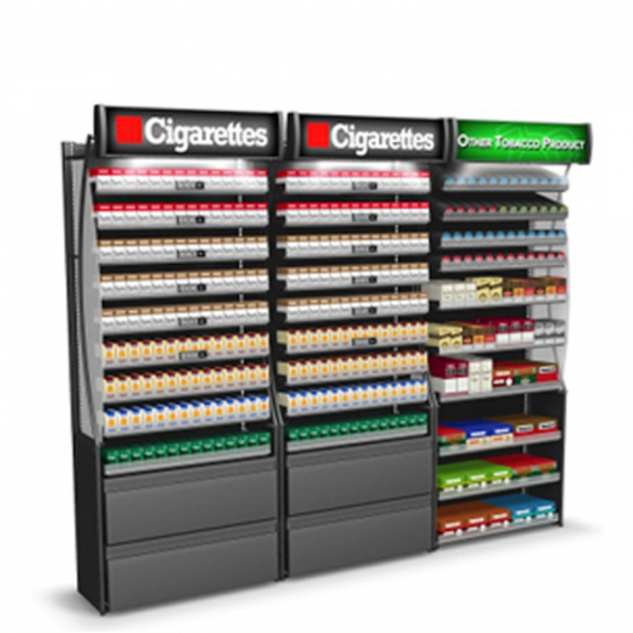 Commercial Cigarette Retail Shop Unique Floorstanding Tobacco Display Stand (1)