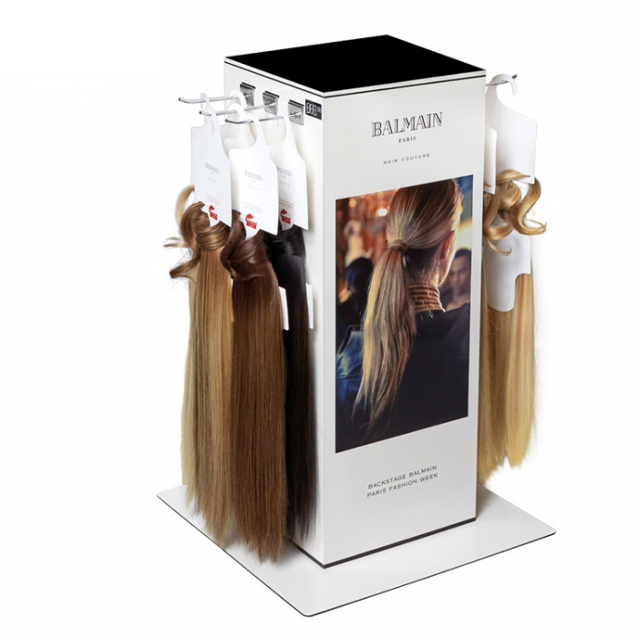 Commercial Rotating Table Top Metal 4-Way 30Cm Hair Extension Display