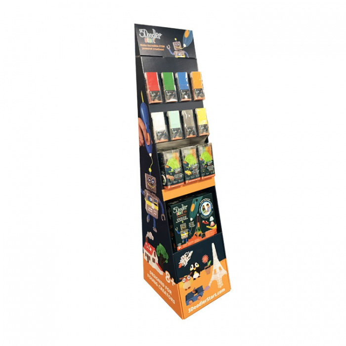 Cost Effective In Store Movable Free Standing Cardboard Floor Display Stand (1)