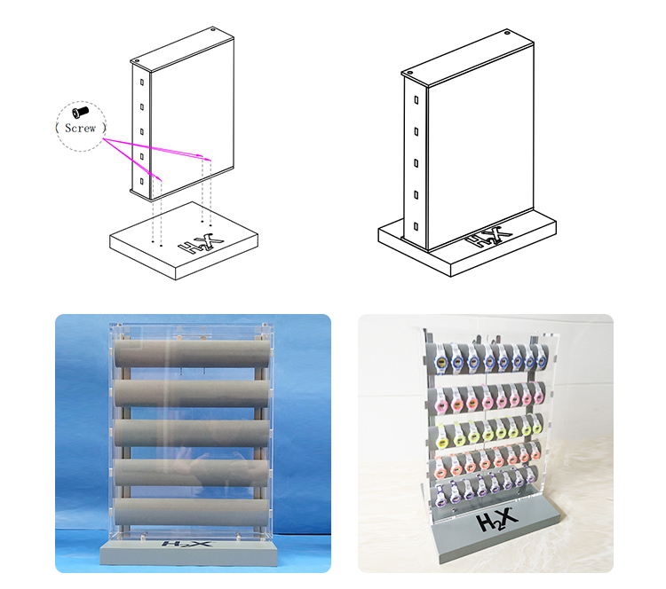 Countertop 3 Watch Stand Black Acrylic Mens Watch Holder Stand (4)