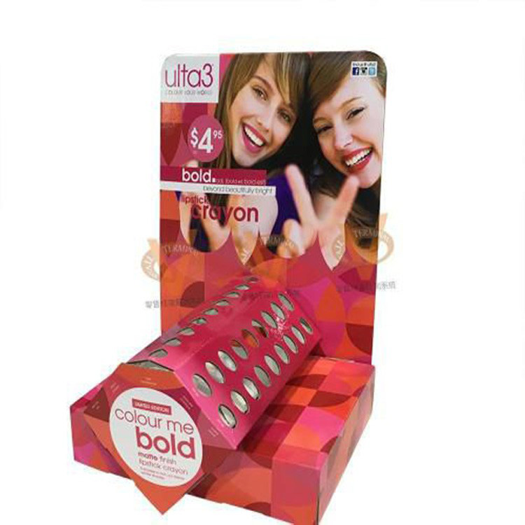 Creative Red Countertop Cardboard Lipstick Display Stands (2)