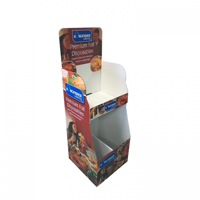 Custom 3 Tiered Cardboard Snack Food Display Stands Meet Your Specific Size (1)