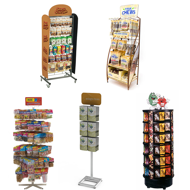 Custom 3 Tiered Cardboard Snack Food Display Stands Meet Your Specific Size (2)