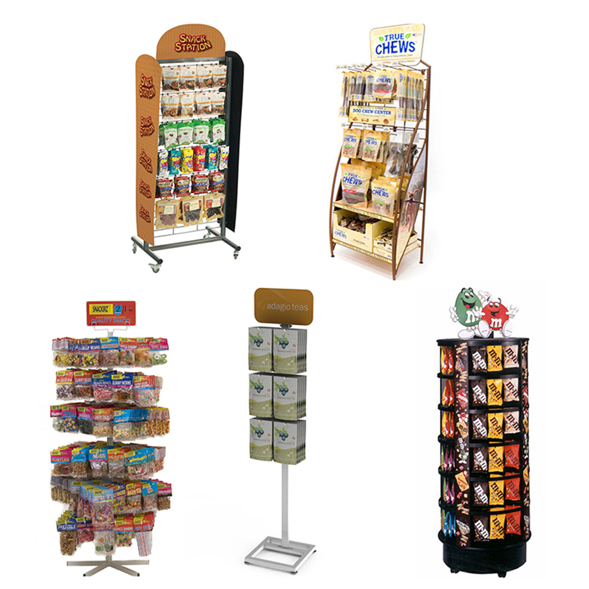 Custom 3 Tiered Cardboard Snack Food Display Stands Meet Your Specific Size (4)