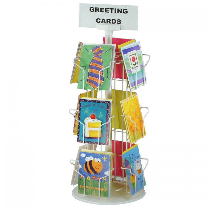 Custom 4-Way Rotatable Countertop Greeting Gift Card Display Stand (1)