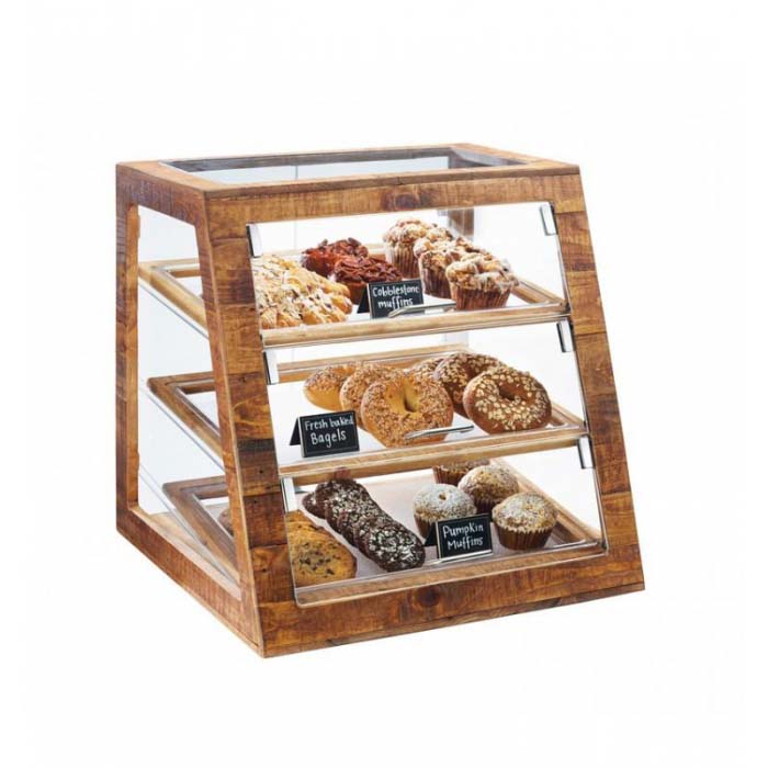 Custom Acrylic Glass Shelving Donut Food Display Cabinet Display Case (3)