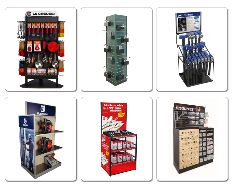 Custom Sturdy Floor Tool Advertising Hand Power Tool Display Rack (4)