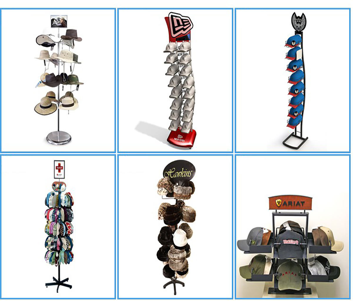 Customized Metal Cowboy Hats Stand Caps Display Stand With Cool Graphics (1)