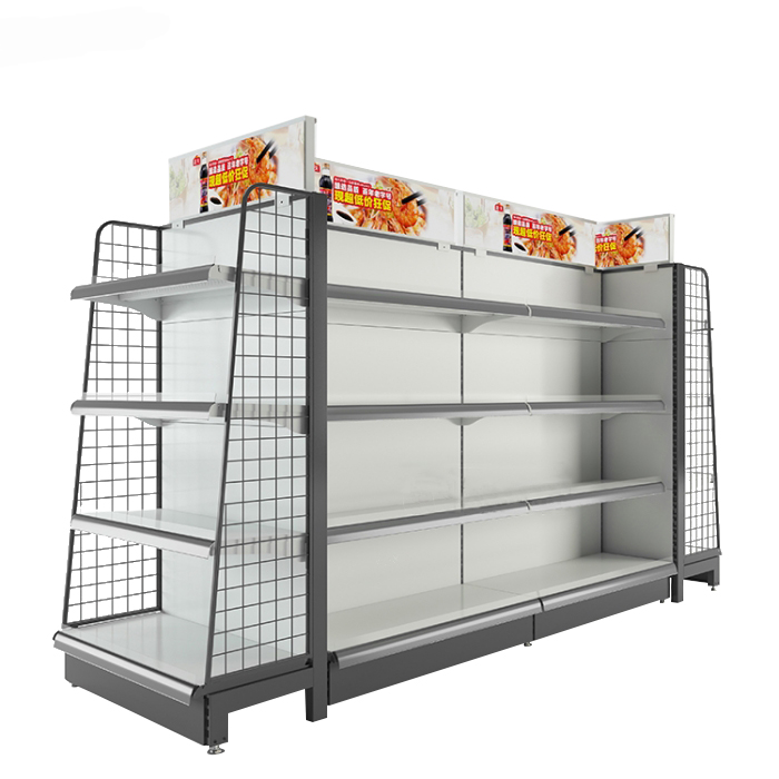 Durable Custom White Metal Display Shelving For Retail Stores (1)