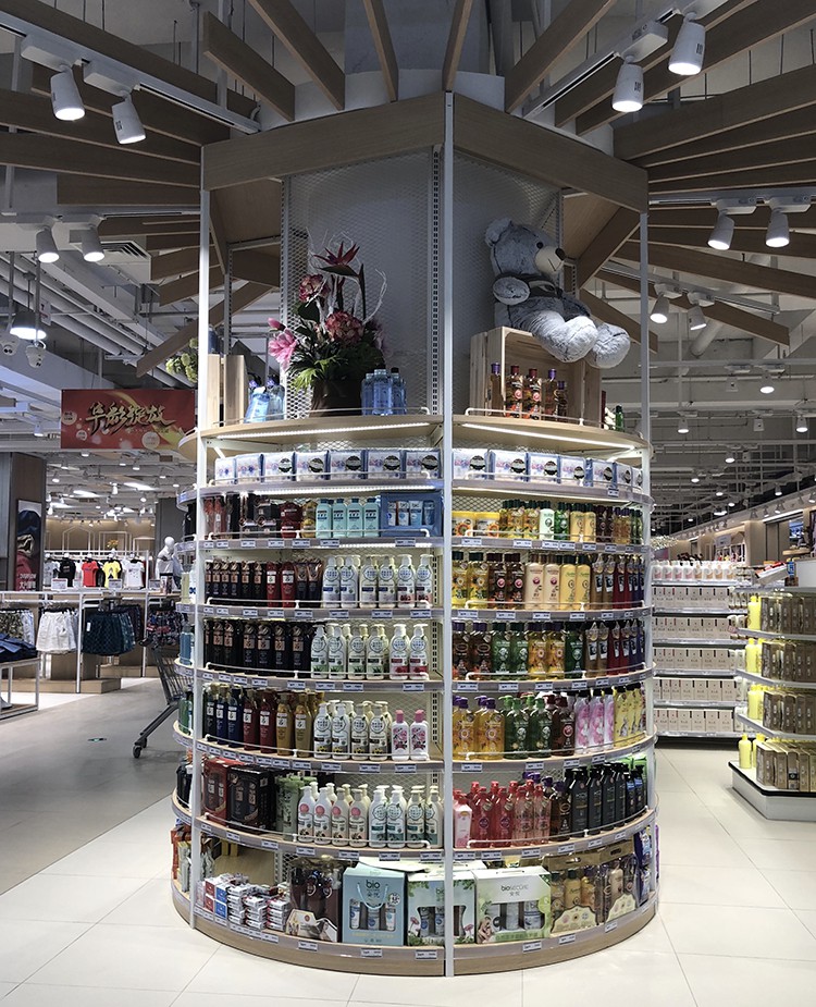 Durable Custom White Metal Display Shelving For Retail Stores (3)