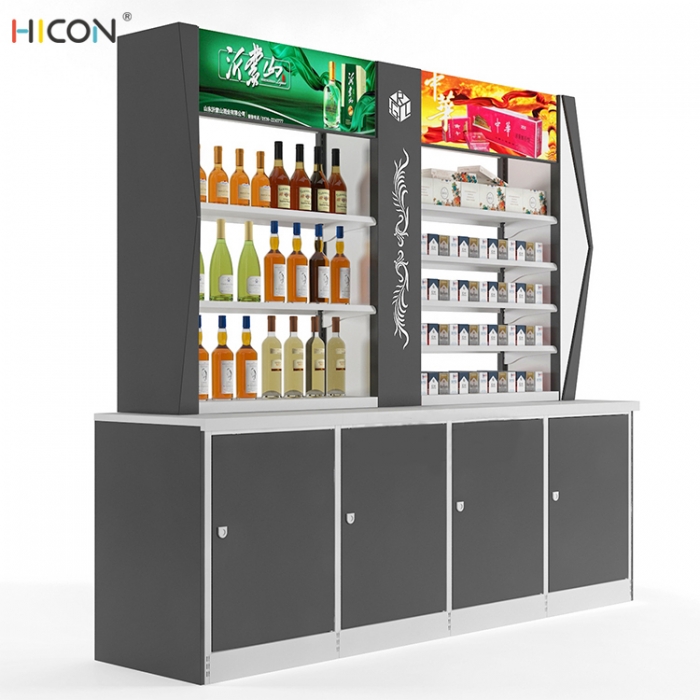 Durable Gray Wood Customized Modern Retail Store Fixtures (2)