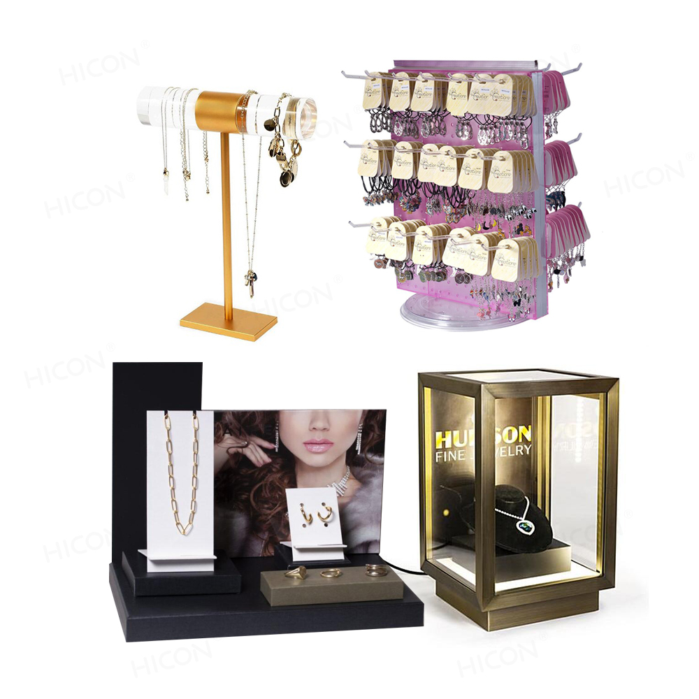 Earring Furniture Custom Rotating Jewelry Display Stand For Retail Shop (6)