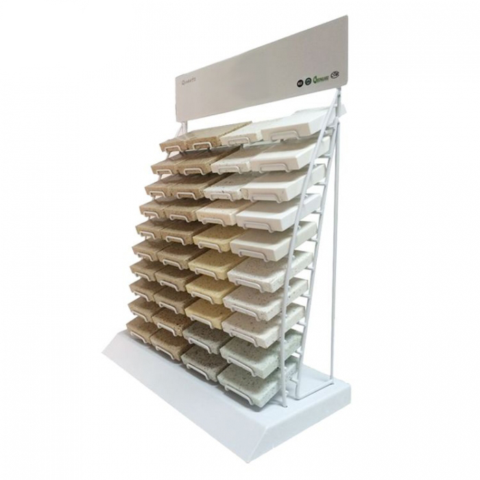 Entice Your Customers White Showroom Granite Tile Display Rack For Sale (1)