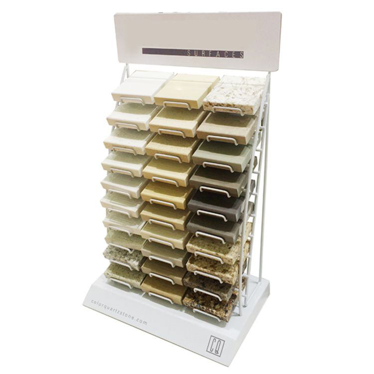 Entice Your Customers White Showroom Granite Tile Display Rack For Sale (2)