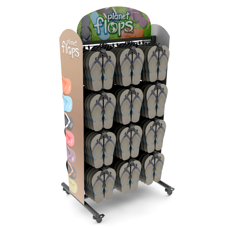 Factory Price 2-Way Movable Flip Flop Sneaker Sandal Hanging Display Stand (1)