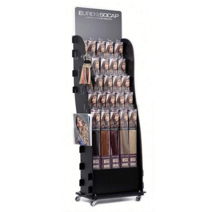 Fashionable Black Floor Hair Extension Display Units Manufacturers (1)