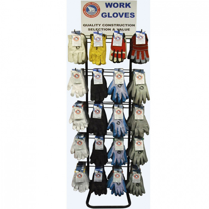 Functional 4-Sided Silver Metal Baseball Glove Display Stand (1)