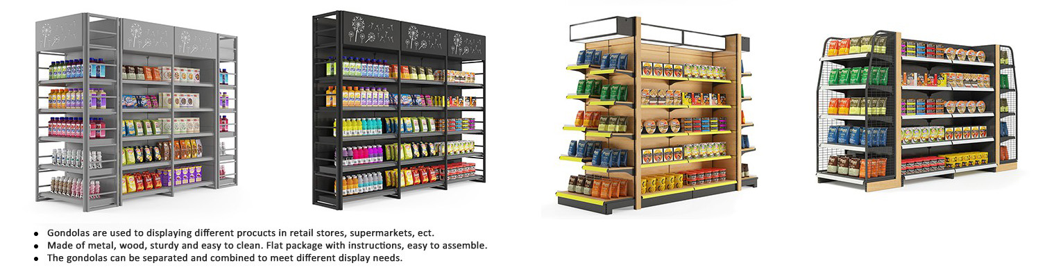 Functional Life Black Metal Supermarket Display Rack For Shop (3)