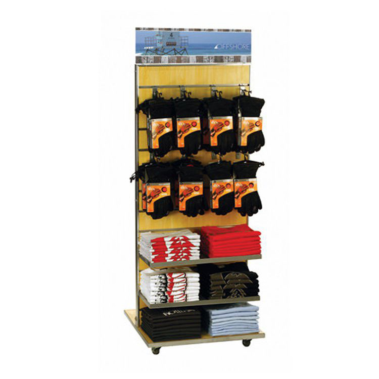 Functional Yellow Customized Slatwall Clothing Hooks Display Units (2)