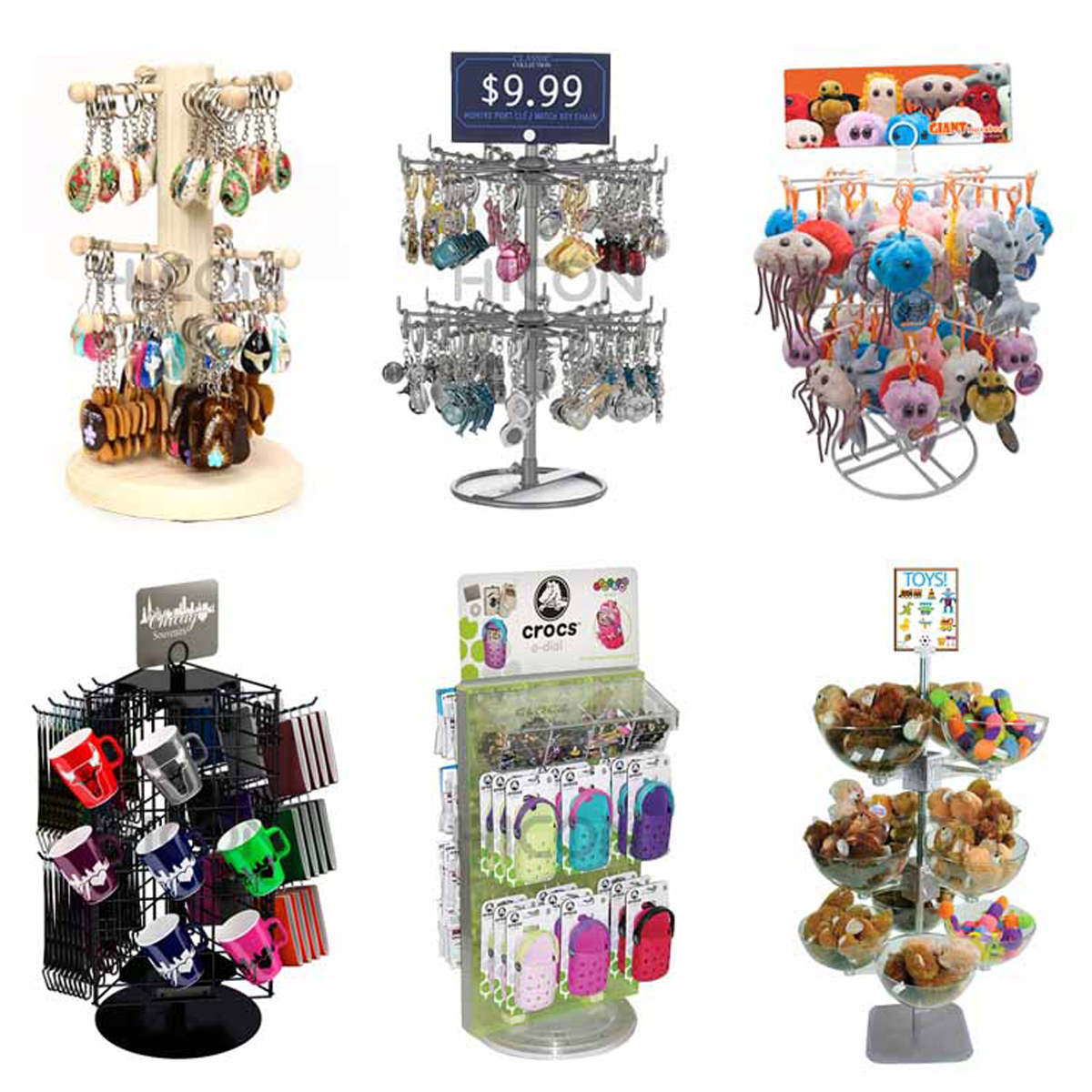 Gift Shop Display Ideas Custom 4 Tiers Metal Plush Toys Display Rack (5)