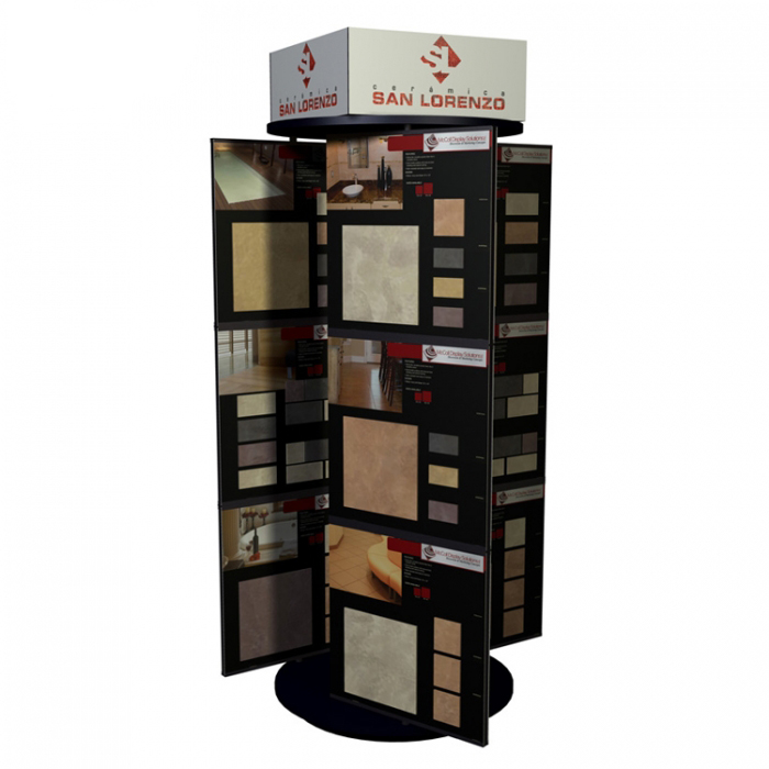 Help You Sell Spinner Floor Ceramic Wall Tile Sample Display Rack (1)