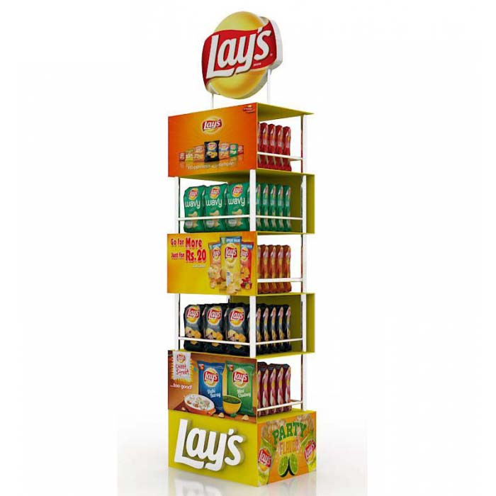 Potato Chips Metal Display Rack Shelving Multi Function Display Storage Racking Stand - View #6
